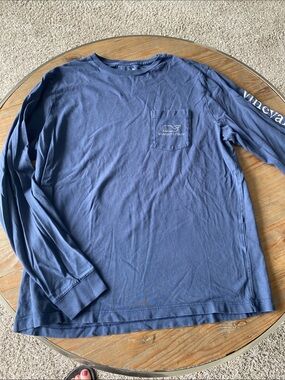 Vineyard Vines Men's Long-Sleeve Pocket Tee — Blue